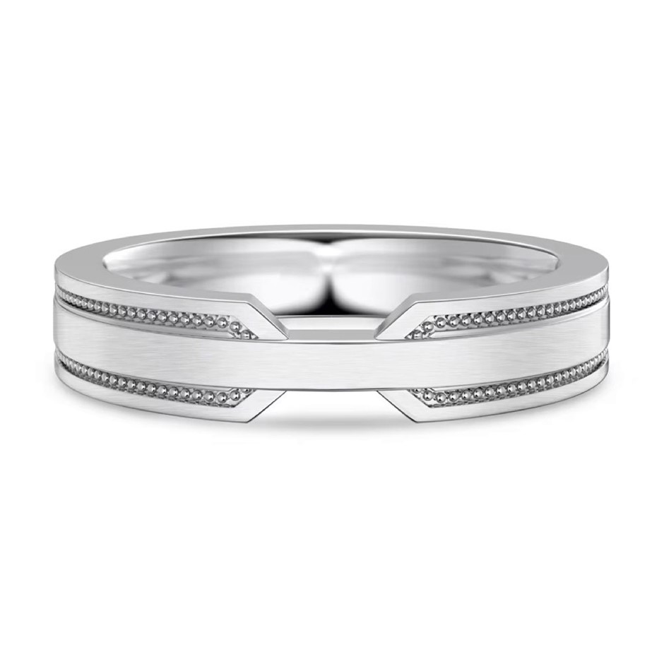 Intricate Band 925 Sterling Silver Ring - Size 8