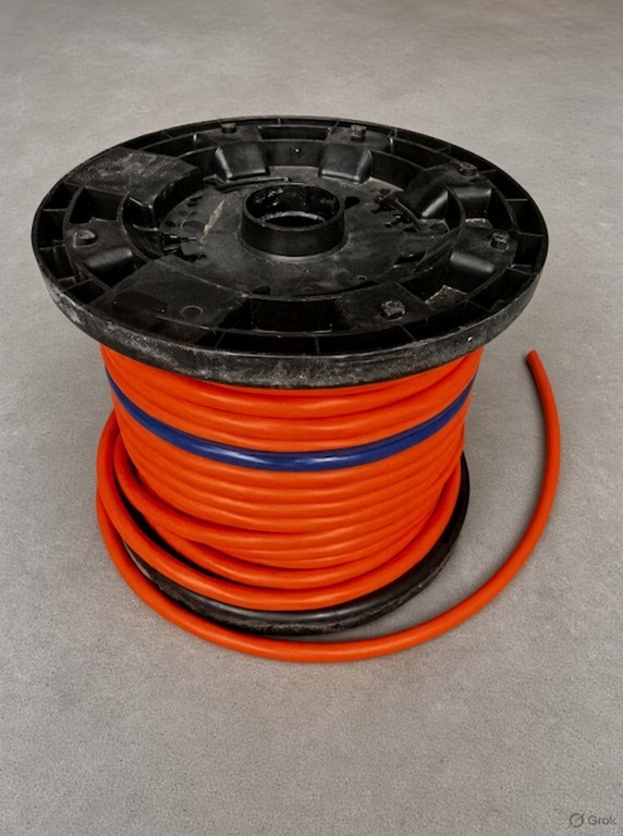 <p>10 mm² 4-core + Earth Orange Circular Cable</p>