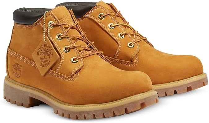 TIMBERLAND Men's Premium Mid Lace Chukka Boots, US9/UK8.5/EU43, Wheat Nubuc