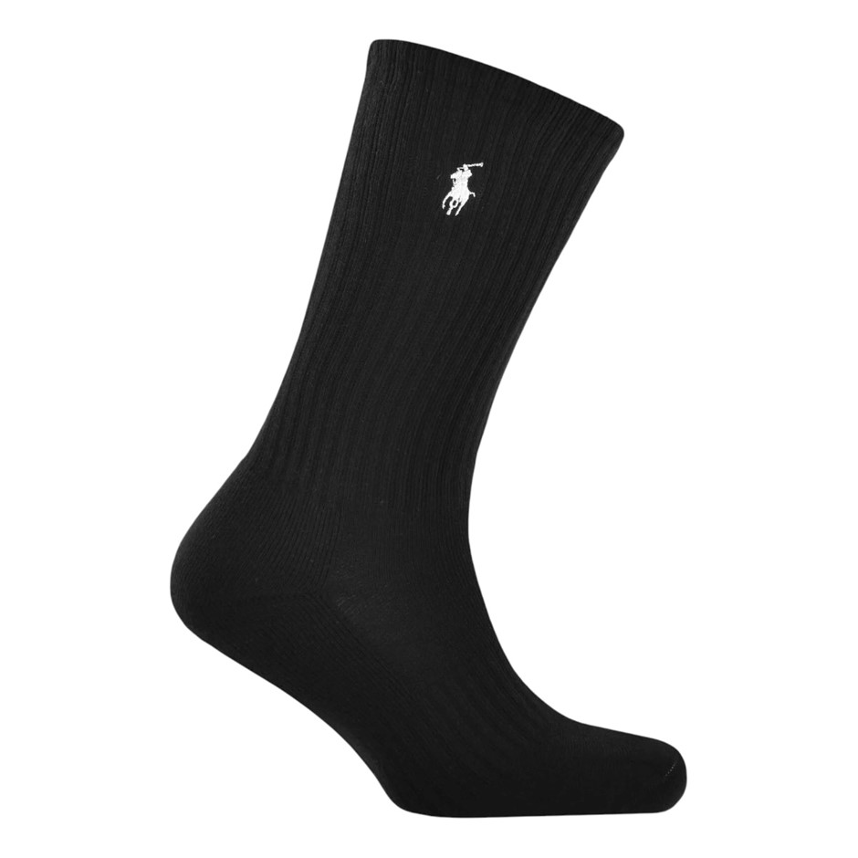 3 Pairs x POLO RALPH LAUREN Men's Half Cushion Crew Socks, Sock Size 10-13,