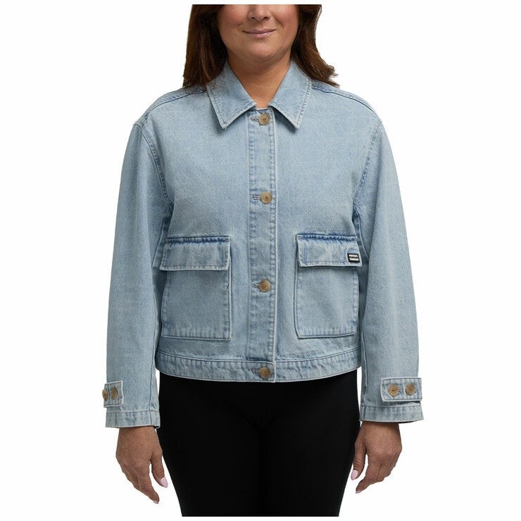 HUNTER Women's Denim Jacket, Size S, 100% Cotton, Blue. Buyers Note - Disc