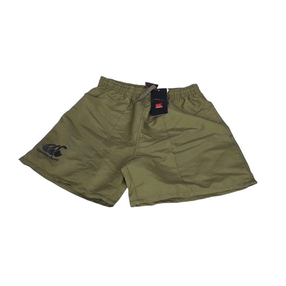 CANTERBURY Men's Anchor Tactic Shorts, Size M, 100% Polyester, Olive/Black