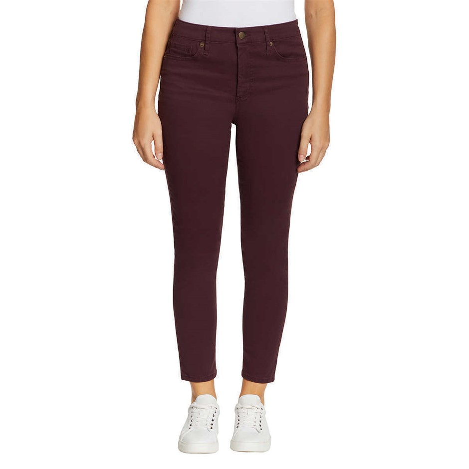 JESSICA SIMPSON Women's High Rise Skinny Ankle Jean, Size 6, Cotton, Wine T