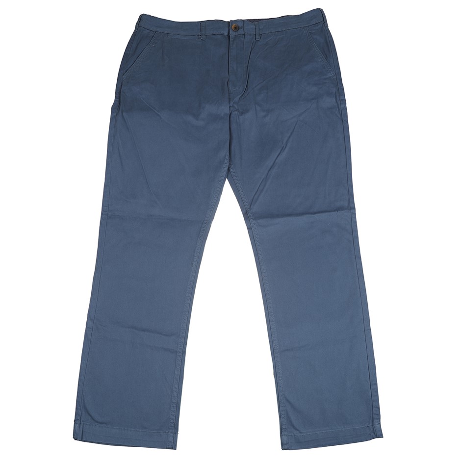 JACHS Men's Flat Front Trousers, Size 42, Cotton/Elastane, Blue. Buyers No