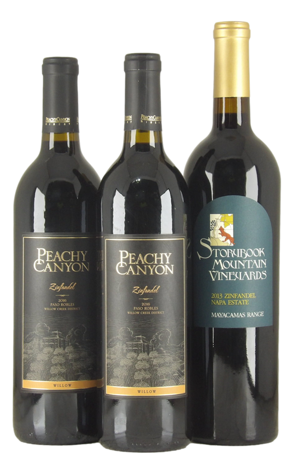 Mixed Zinfandel Wine Pack (3x 750mL), California.