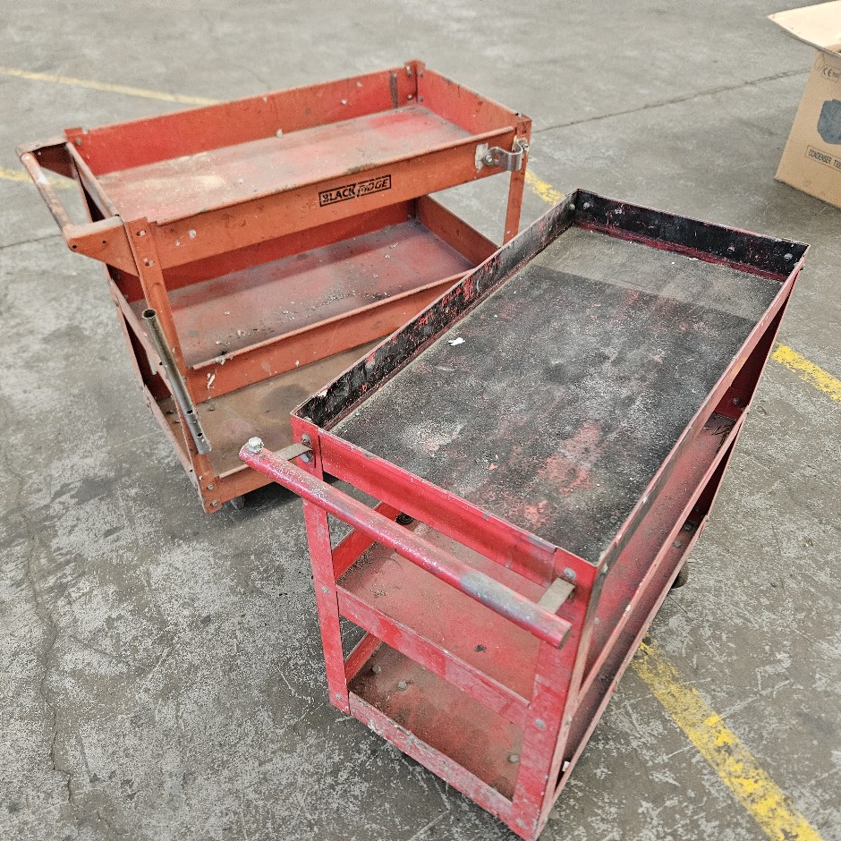 3 Tier Red Trolley Mobile Mechanic Tool Cart