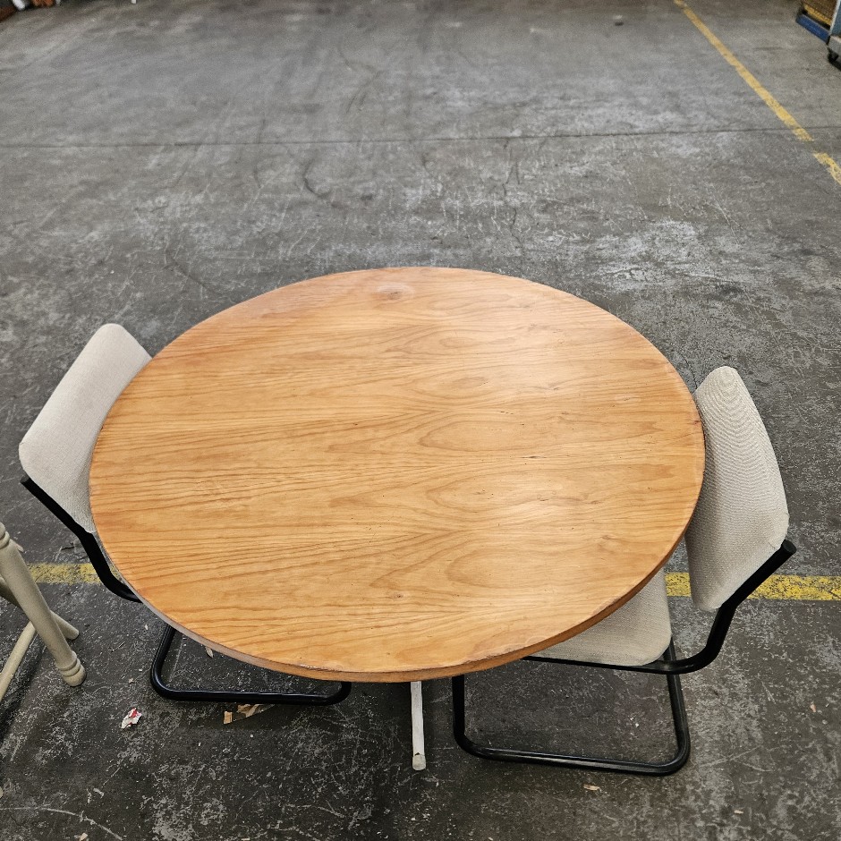 Dining Table 1200mm, complete with 2 dining chairs