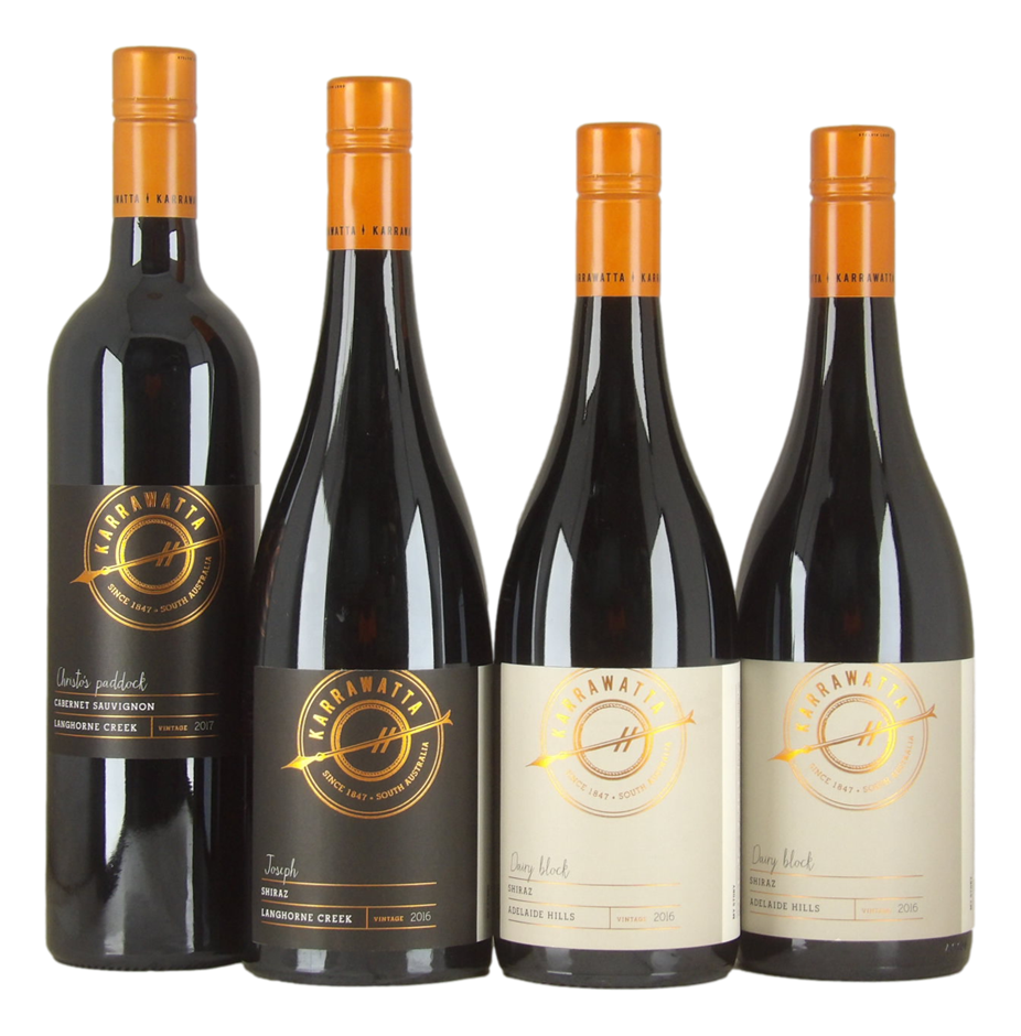 Mixed Karrawatta Red Wine Pack (4x 750mL), SA.