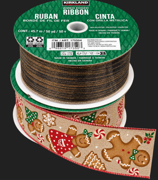 2x SIGNATURE Wire Edged Ribbon. NB: 1x opened packaging