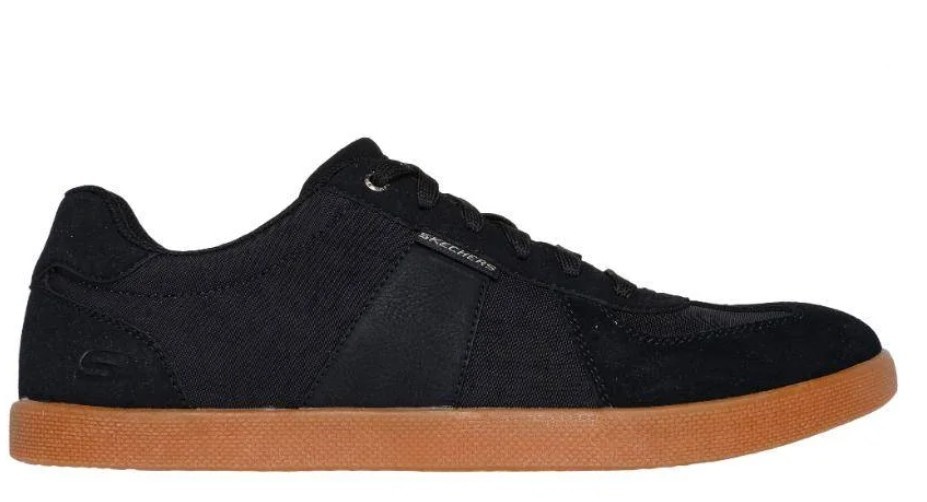 Skechers Mens Placer Camilo Sneaker Black,  US7/UK6 NB: no box, has been tr