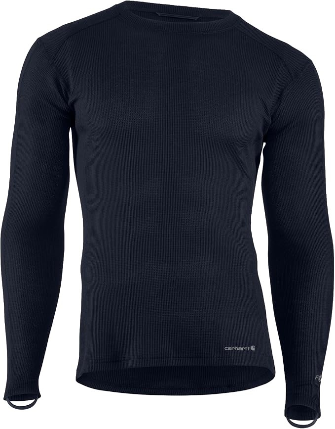 CARHARTT Men's Base Force Midweight Classic Crew, Navy, 3X-Large