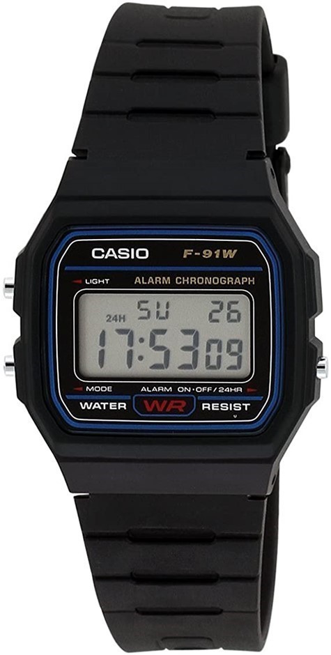 CASIO Black Classic Digital F91W-1 Watch.  Buyers Note - Discount Freight R