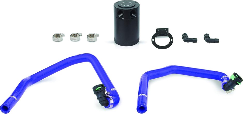 MISHIMOTO PCV Baffled Oil Catch Can Compatible With Ford Mustang Ecoboost 2