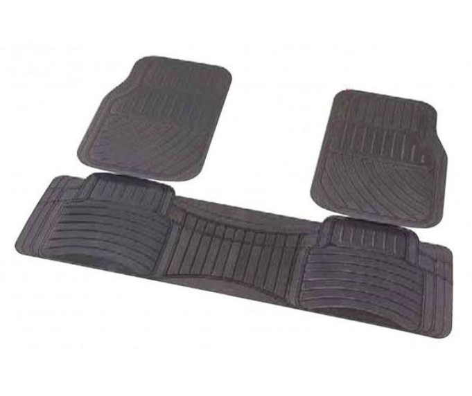 CARFIT, 4561331 Perfect Fit Rubber Car Floor Mat 3 Piece Set, Black, 71 x 5