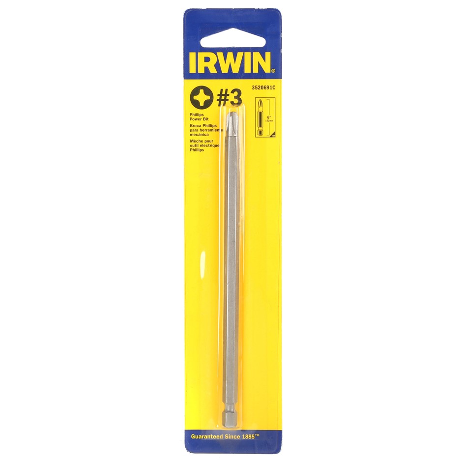 100 x IRWIN Extra Long Phillips Power Bit #3 x 152mm.