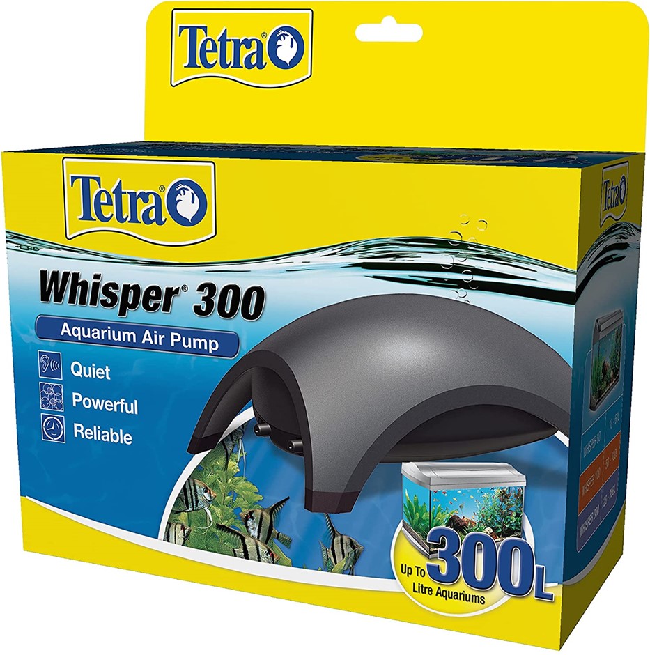 TETRA Whisper 300 Air Pump (Up to 300L), Size: Large. NB: Minor Use.