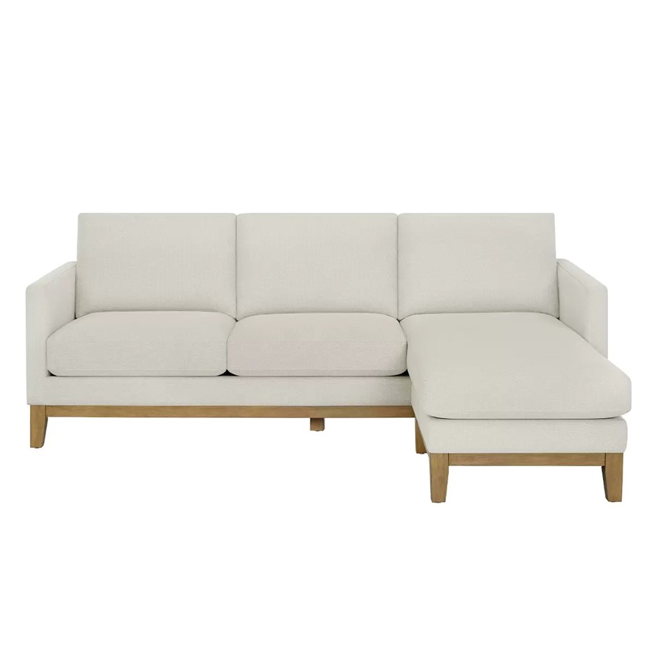HENREDON Fabric Sobra With Reversible Chaise, Cream.