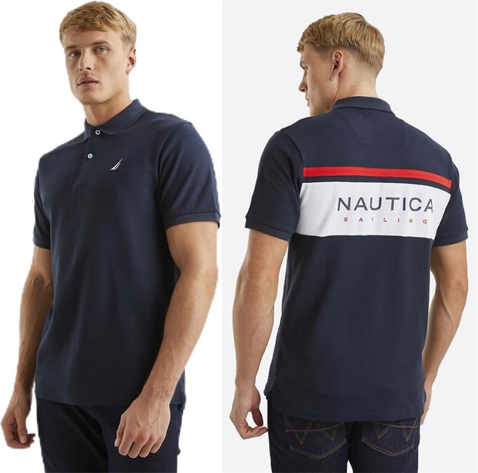 Nautica Sailing Men's Maddox Polo Shirt, Dark Navy, XX-Large