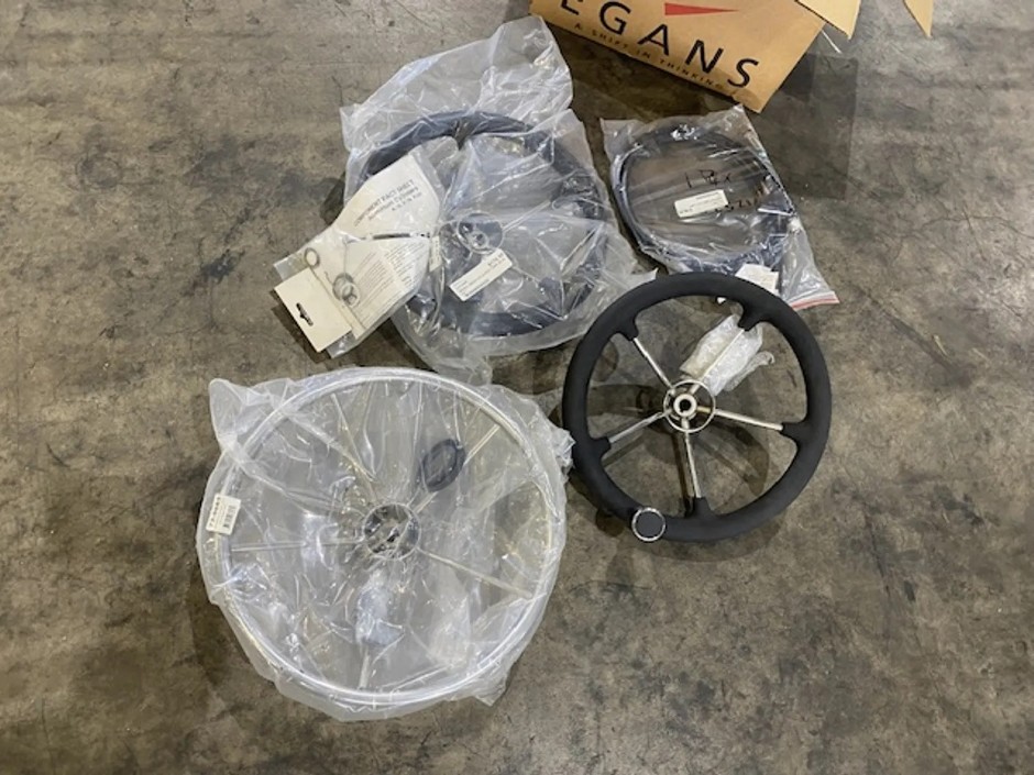 Various Types Of Boat Steering Wheels, x3