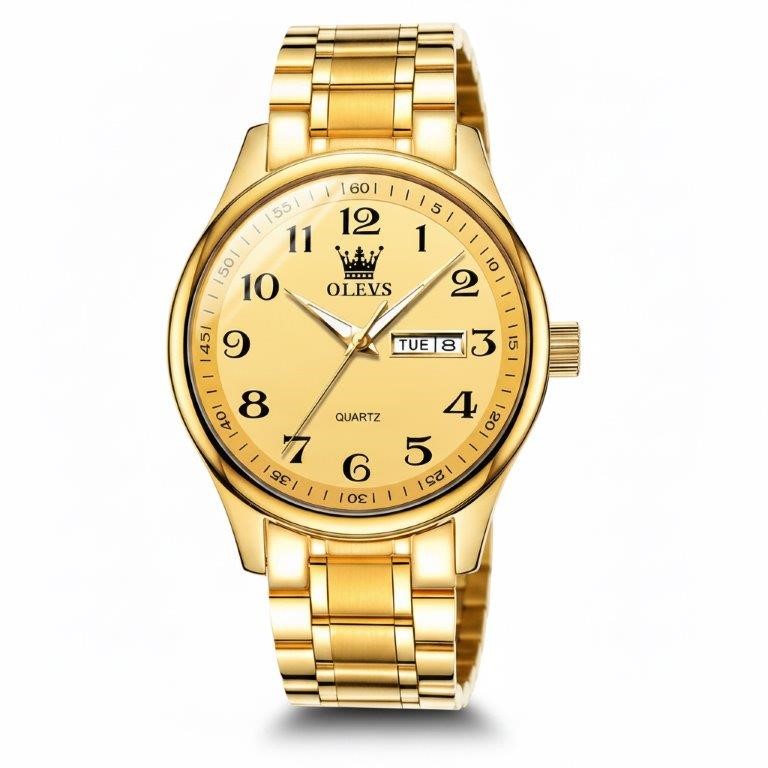 Jewelzmerchants – Luxury Gold-Tone Waterproof Watch