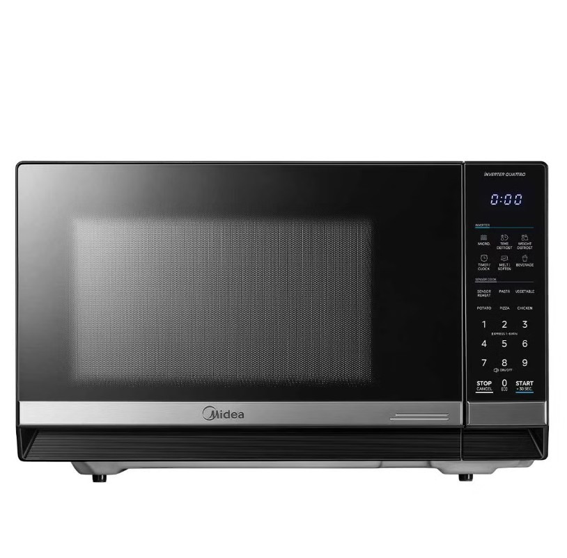 MIDEA 34L 1200W Smart Inverter Microwave, Black, MMW12VT34B. NB: Used, not
