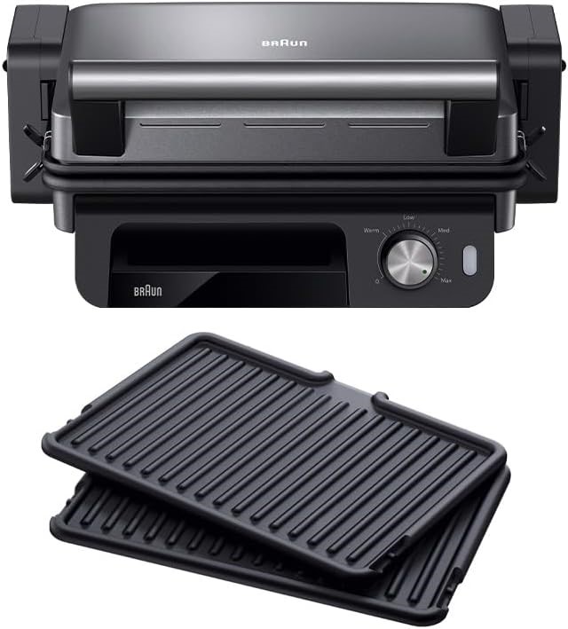BRAUN MultiGrill 5, CG5033IGY, 30x22cm, 2000W, Black. NB: Used.