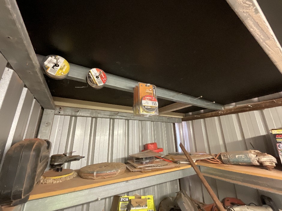 Top Shelf of Assorted Tools and Misc Goods