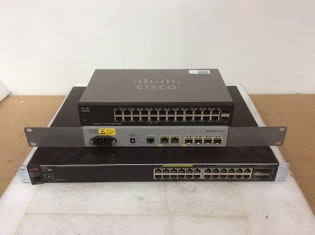 Cisco SG102-24 V02&Cisco ME1200-4S-A V01&aruba J9773A 2530-24G PoE+ Switch