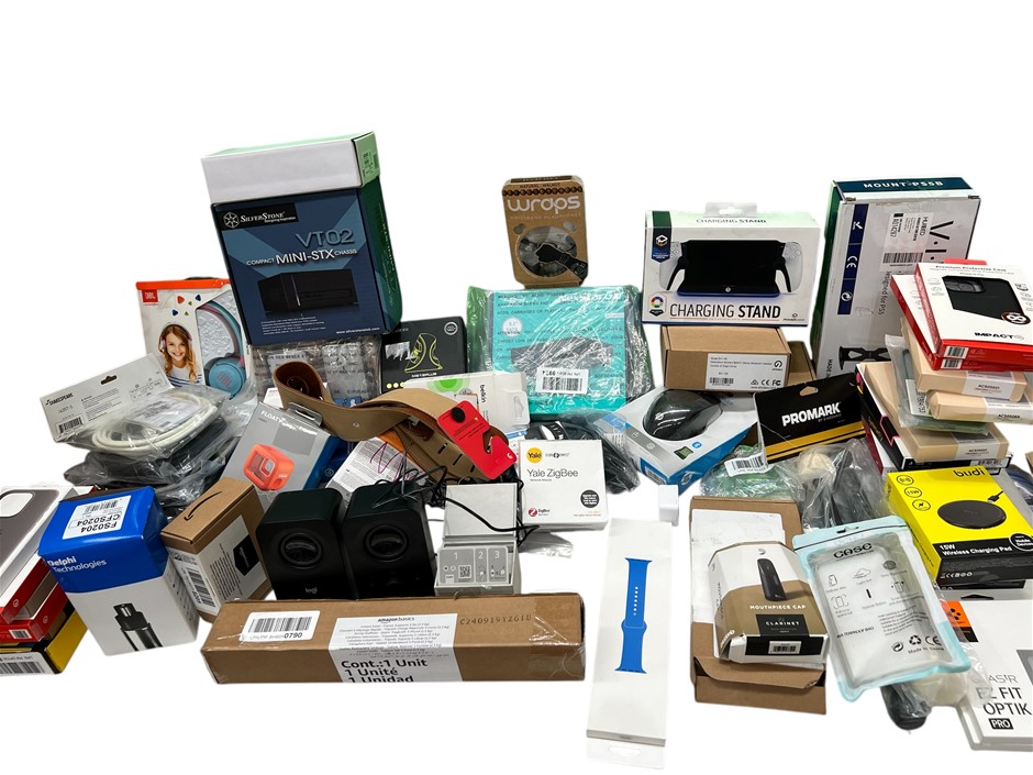 Assorted Keyboards, Laptop & Phone Cases (X-Large Box)
