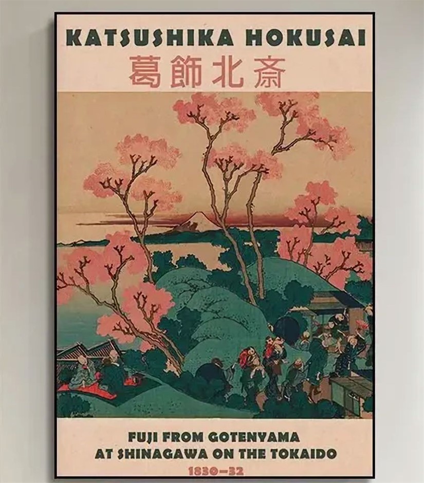 Katsushika Hokusai Art Poster Fuji repro