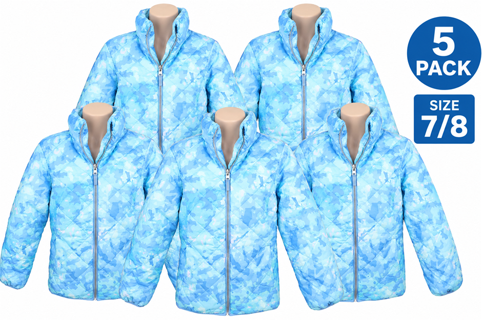 5 PACK GERRY Youth's Inner Snow Jacket, Size 7/8.