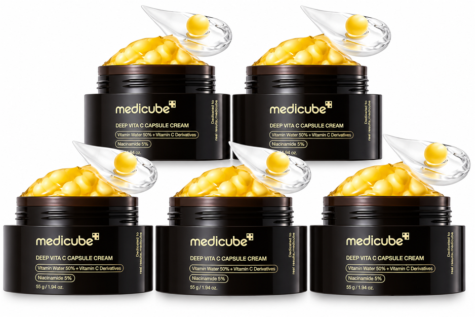 5 PACK medicube Capsule Cream with Deep Vitamin C | Liposome Vitamin C Gold