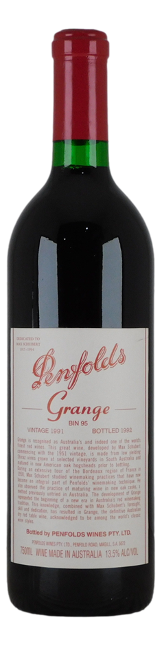 Penfolds Bin 95 Grange 1991 (1x 750mL) SA.