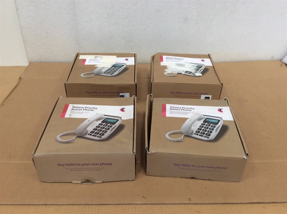 Telstra Priority Assist Phone Landline Telephones (Lot of 4)