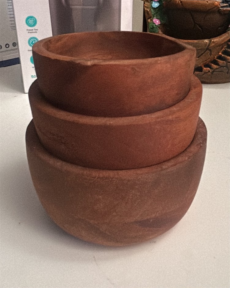 Set of 3 Wooden Bowls