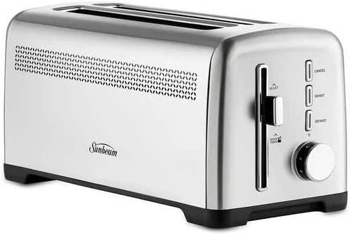 SUNBEAM Fresh Start 4 Slice Toaster, Silver. NB: Minor Use.