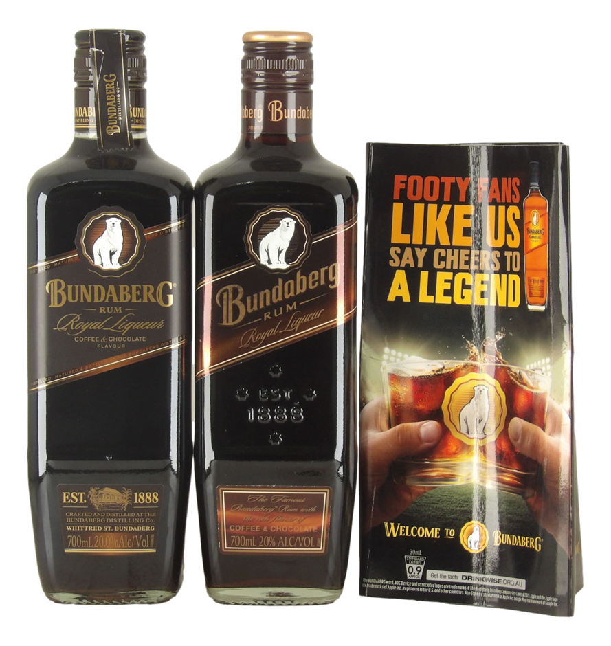 Bundaberg Royal Liqueur Coffee & Chocolate Bundle (2x 700mL)