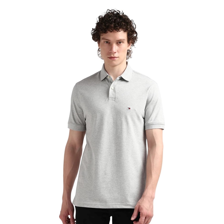 TOMMY HILFIGER Ivy Regular Fit (RF) Polo Shirt, Size L, 100% Cotton, Grey.