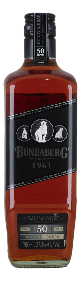 Bundaberg Rum 1961 50 Years Of Bundy R. Bear (1x 700mL), QLD.