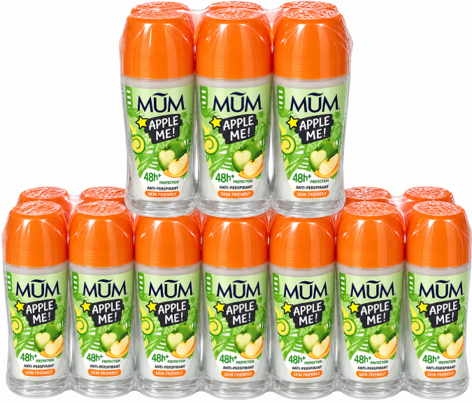 MUM DEO ROLL-ON 50ML, Apple, Pack of 18