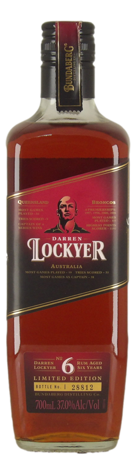 Bundaberg Darren Lockyer No. 6 Ltd Ed, 6 Year Old 2012 (1x 700mL), QLD