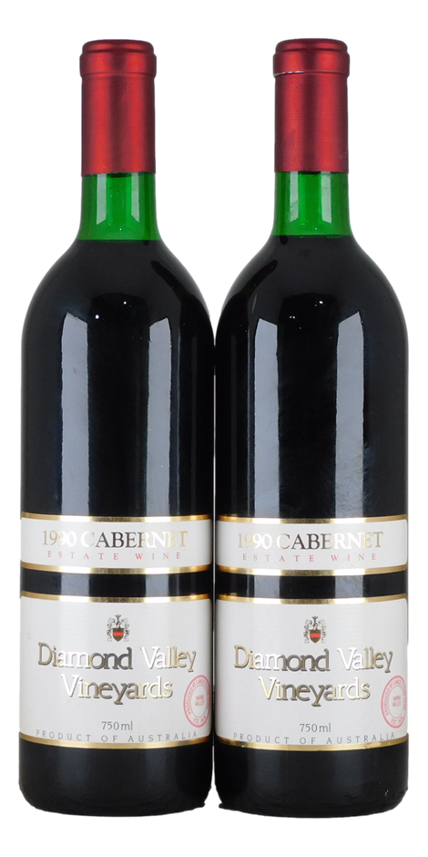 Diamond Valley Vineyards Cabernet Sauvignon 1990 (2x 750mL), VIC.