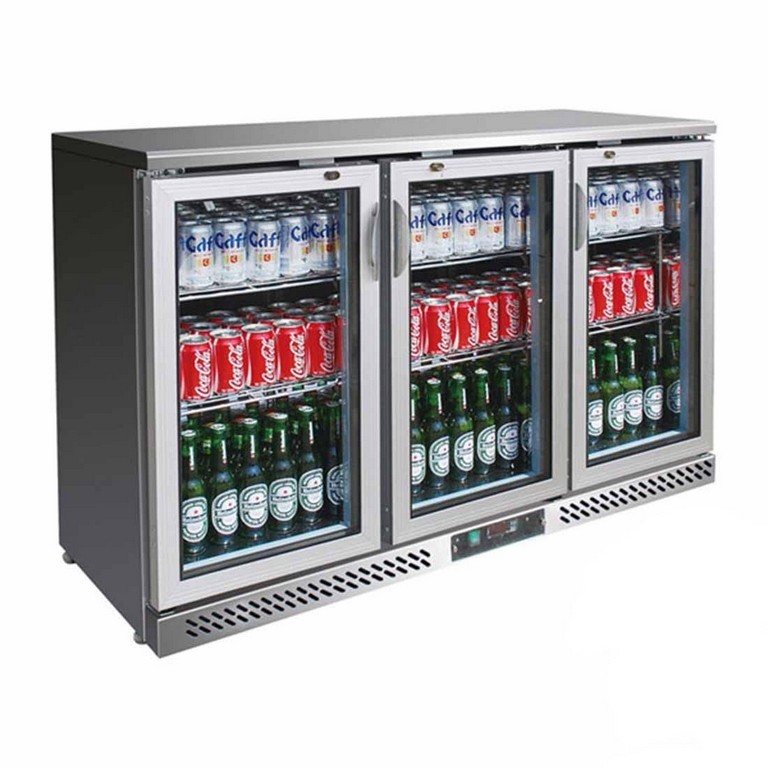 320L Three Door S/S Bar Cooler