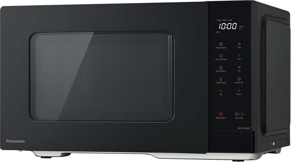 PANASONIC 25L Compact Microwave Oven With 8 Auto Menus, 5 Power Levels, Bla