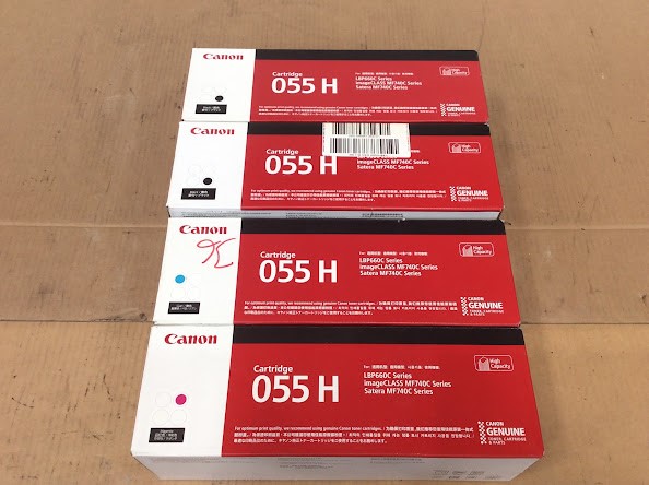 Canon Cartridge 055H Black/Cyan/Magenta Toner Cartridge - New (Lot of 4)