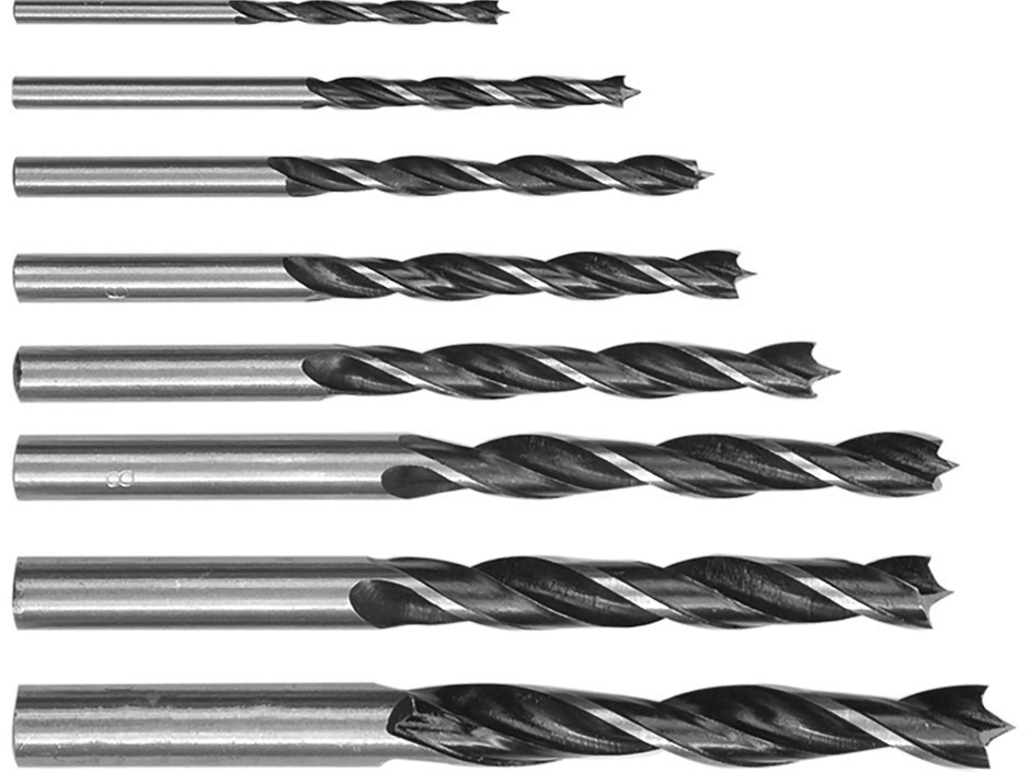 2 x STHOR 8pc Wood Drill Sets, Sizes: 3, 4, 5, 6, 7, 8, 9, 10 mm.