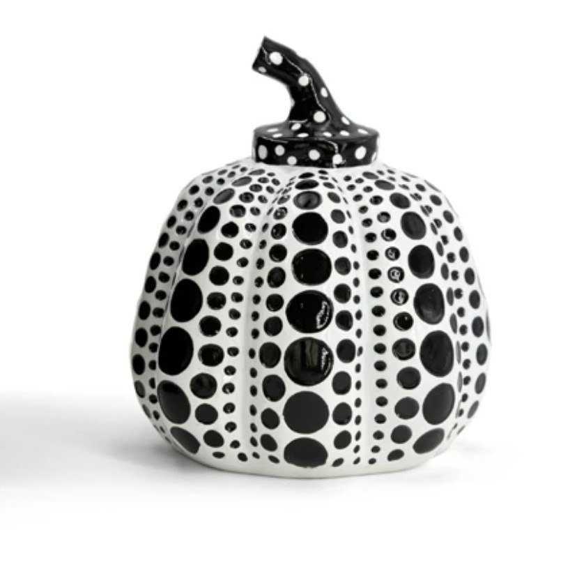 Sulpture JAPANESE Yayoi Kusama (after) "PUMPKIN" Black & White
