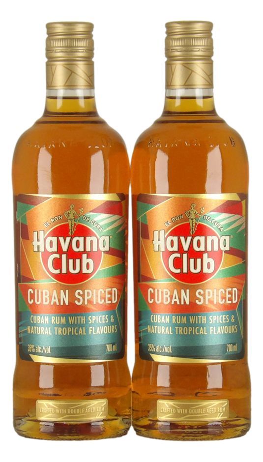 Havana Club Cuban Spiced Rum (2x 700mL) Cuba.
