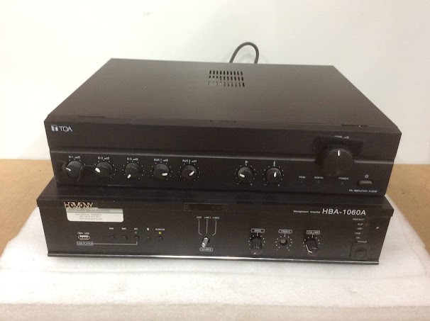 TOA A-2240 PA Amplifier&HOMONY HBA-1060A Management Amplifier (Lot of 2)