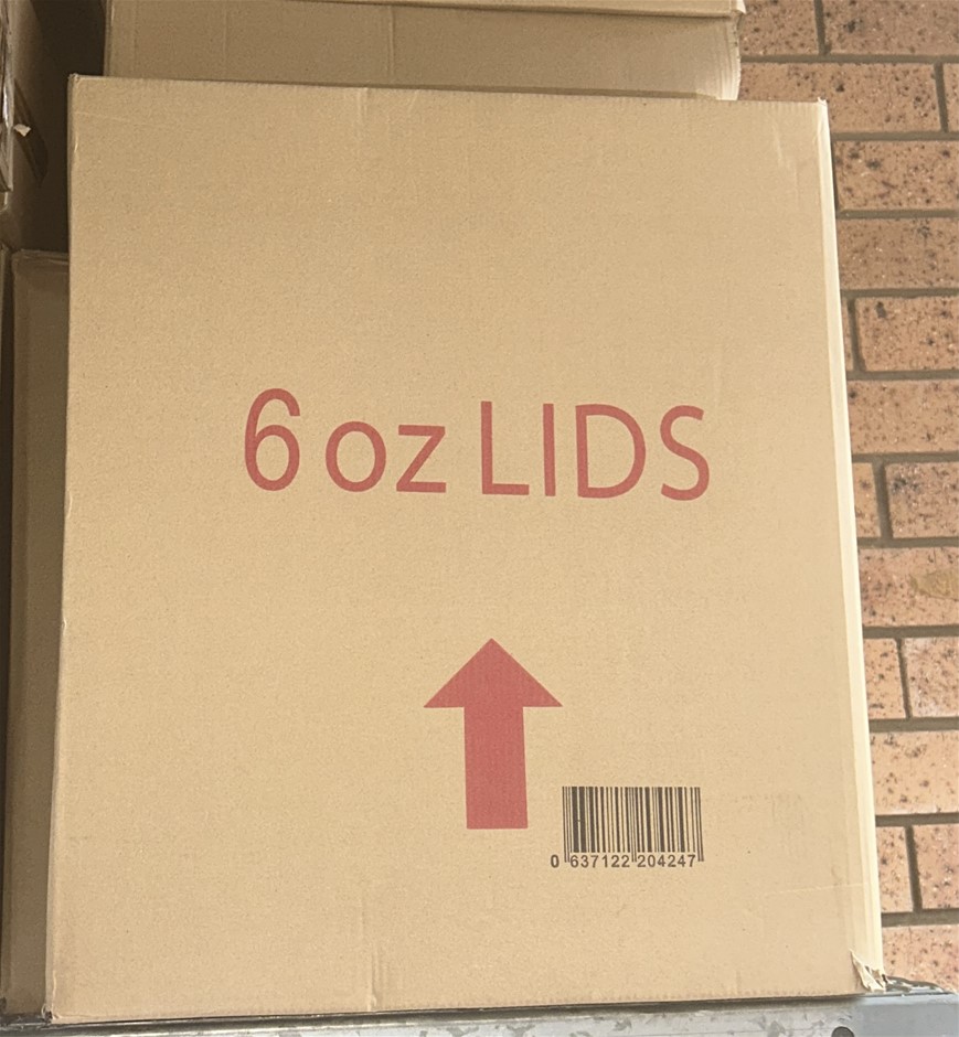 12x Boxes of 6oz Coffee Cup Lids